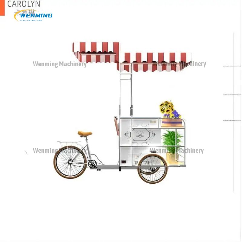 Electric tricycle food shops cart