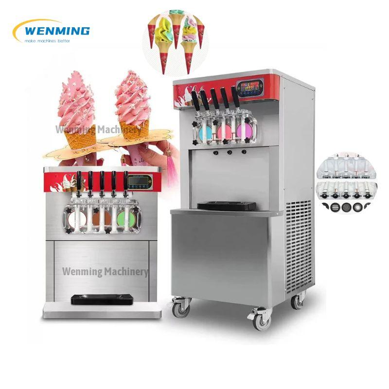 Vertical Multi-Color Commercial Ice Cream Machine