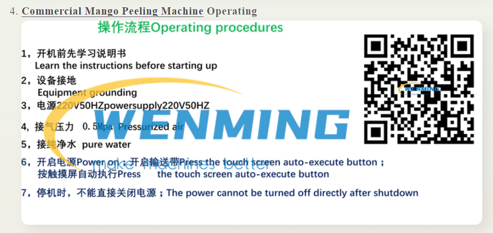 Industrial Mango Peeler Machine User Manual