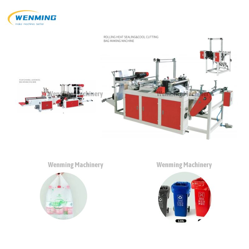 Double Channel Heat Sealing Cold Cutting Bag Making Machine