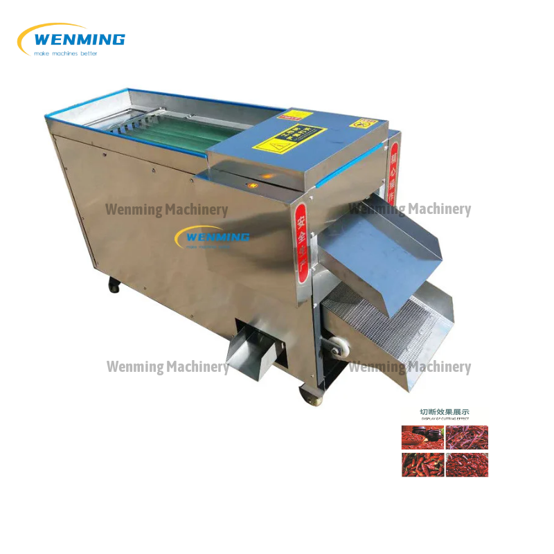 Dried chili cutting machine