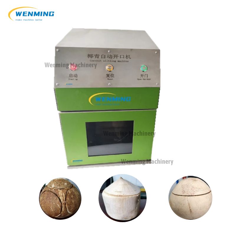 Small portable coconut opening machine