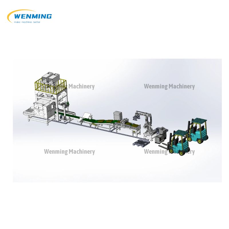 Rice Automatic Packaging and Palletizing Production Line