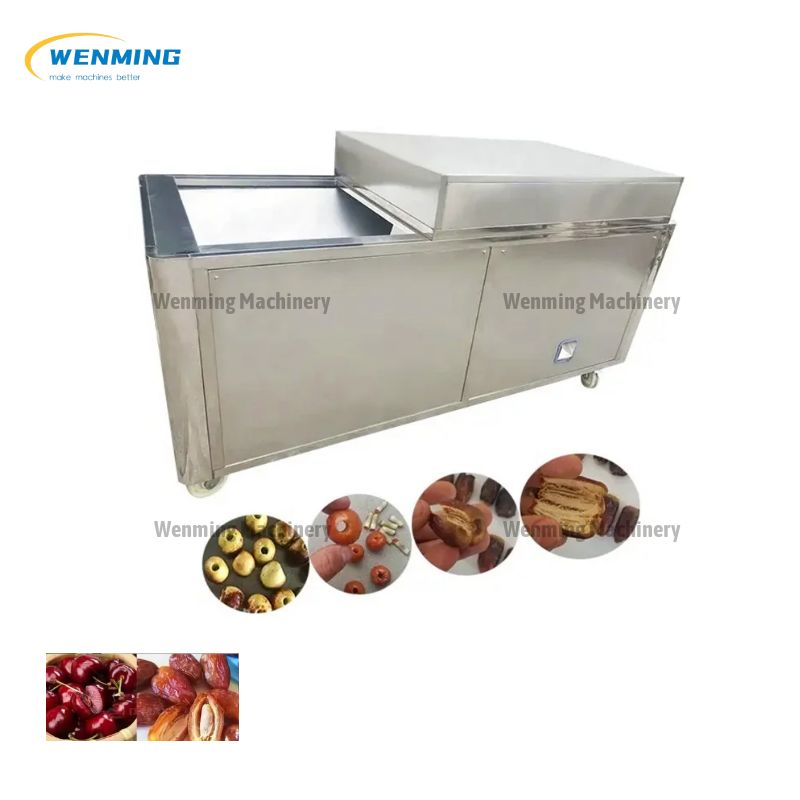 Dried fruit pitting machine