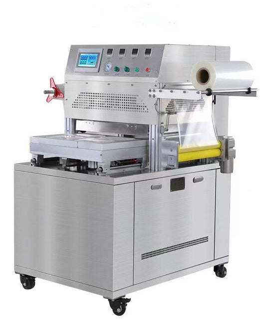 Máquina envasadora al vacío en atmósfera modificada totalmente automática Máquina envasadora al vacío en caja