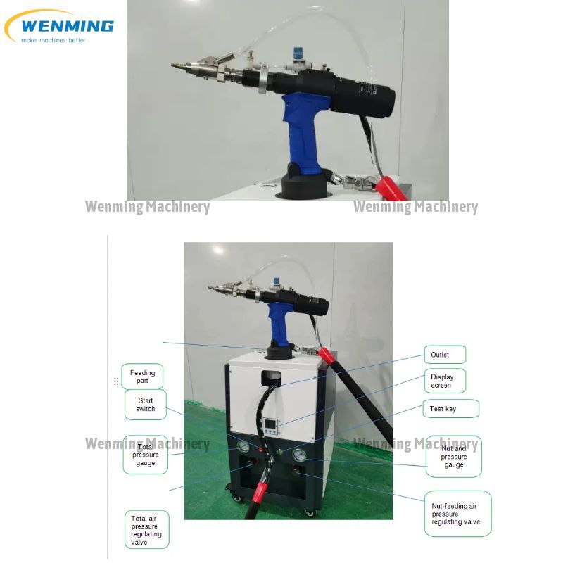 Remachadora neumática de tuercas