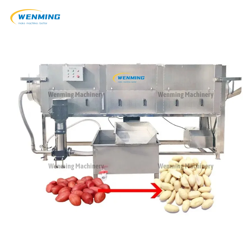 Hazelnut kernel peeling machine
