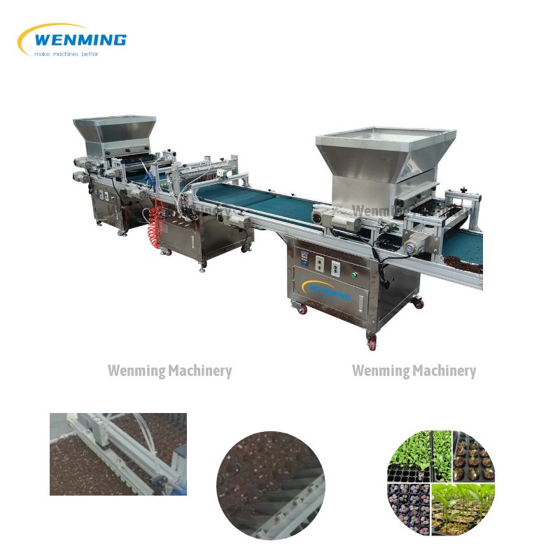 Fully automatic large seedling machine production line