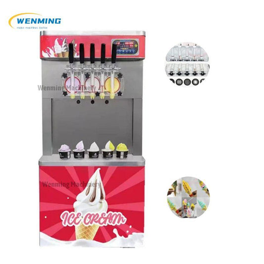 Vertical Multi-Color Commercial Ice Cream Machine