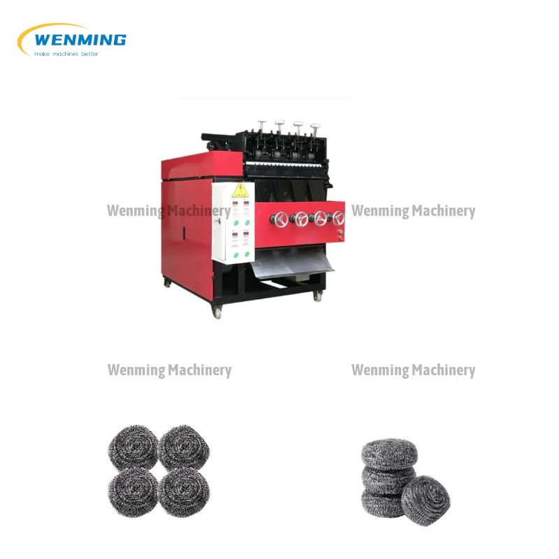 Metal wire cleaning ball forming machine 