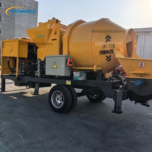 concrete mixer and pump