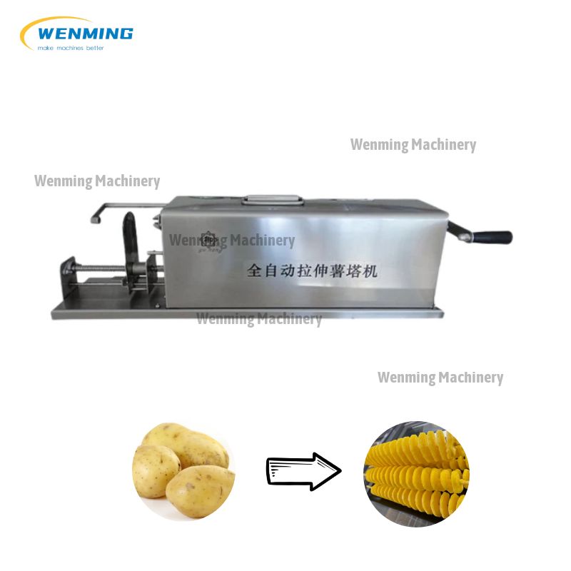 110V Automatic Slicer Twister Chips Vegetable Electric Potato Tower Cutter