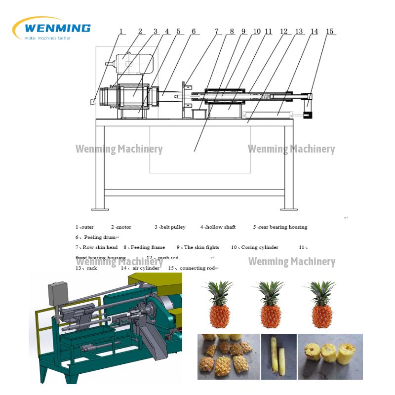 pineapple peeling machine