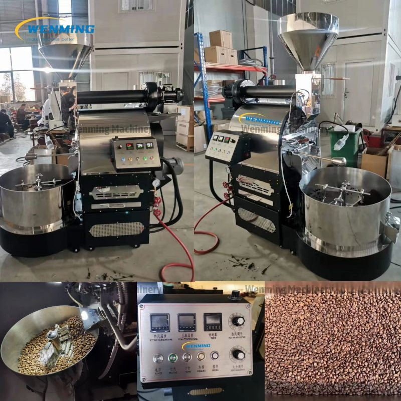 JIAWANSHUN Máquina tostadora de café 17.64 oz Tostador eléctrico de grano  de café para uso doméstico 32.0-464.0 °F Ajuste de temperatura 1200 W Olla