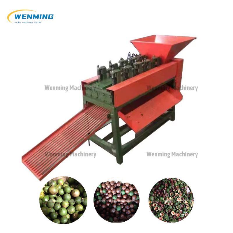 Macadamia peeling machine